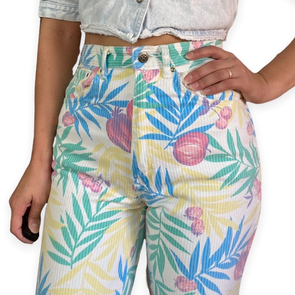 Vintage 80s Gitano Fruit Print High Rise Jeans - Picture 3 of 6